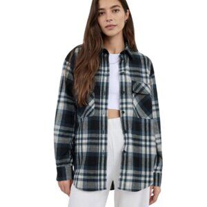 Aritzia Womens 2XS The Group by Babaton Fisher Flannel Plaid Shirt